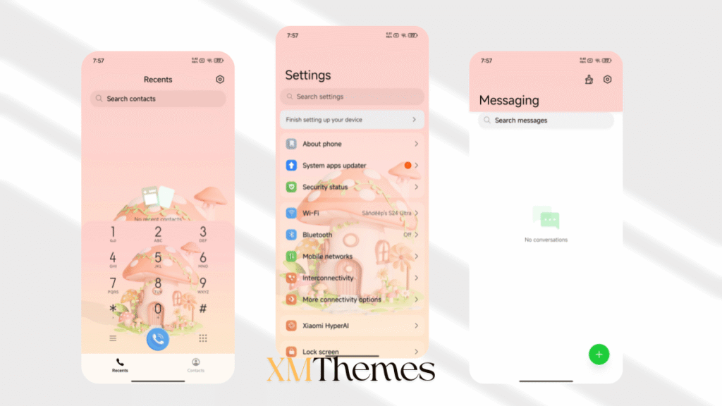 XMThemes 1 Mushroom house HyperOS Theme