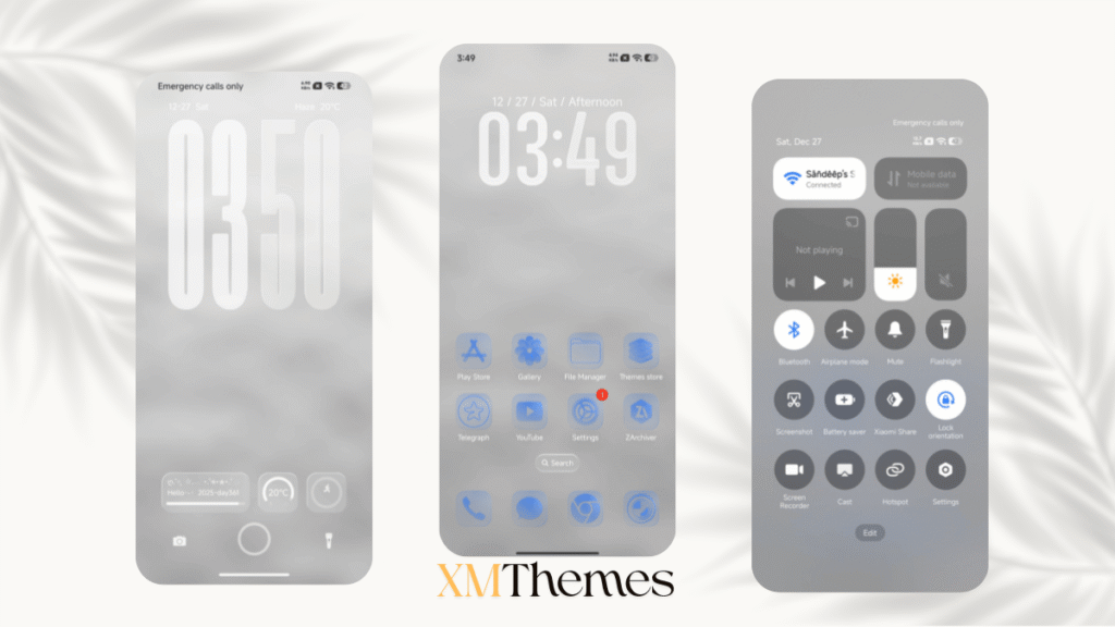 XMThemes 100 1 Iblue Note HyperOS Theme