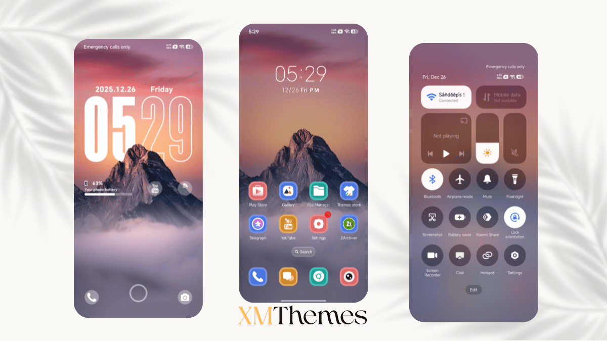 Gilt Peak Glow HyperOS Theme