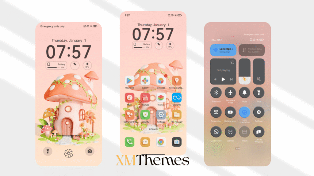 XMThemes Mushroom house HyperOS Theme