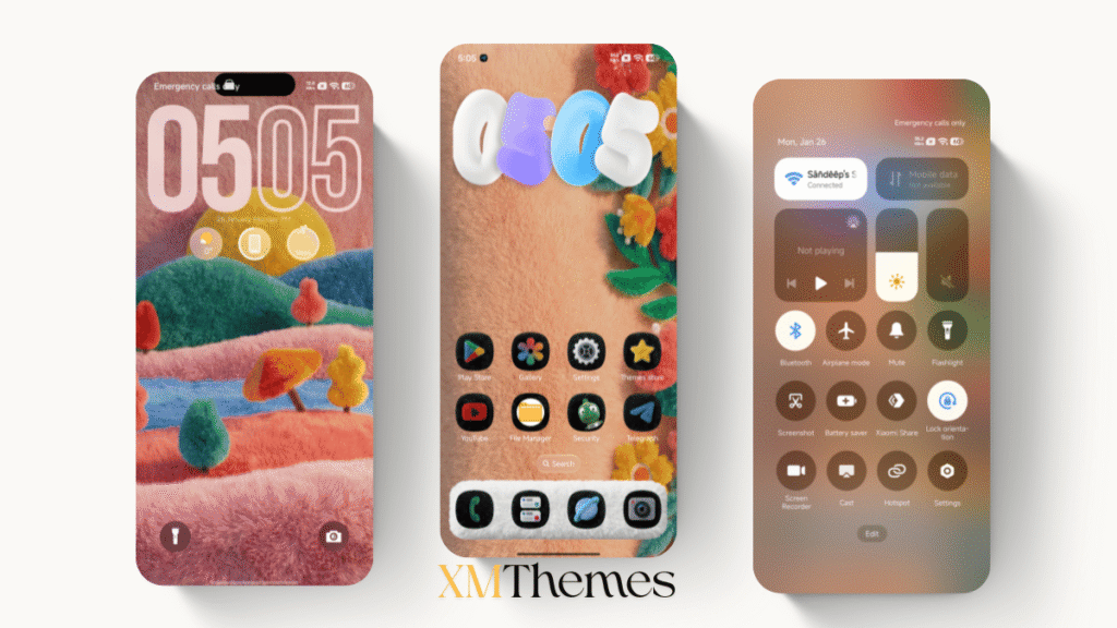 XMThemes 104 Fluffy Dark HyperOS Theme