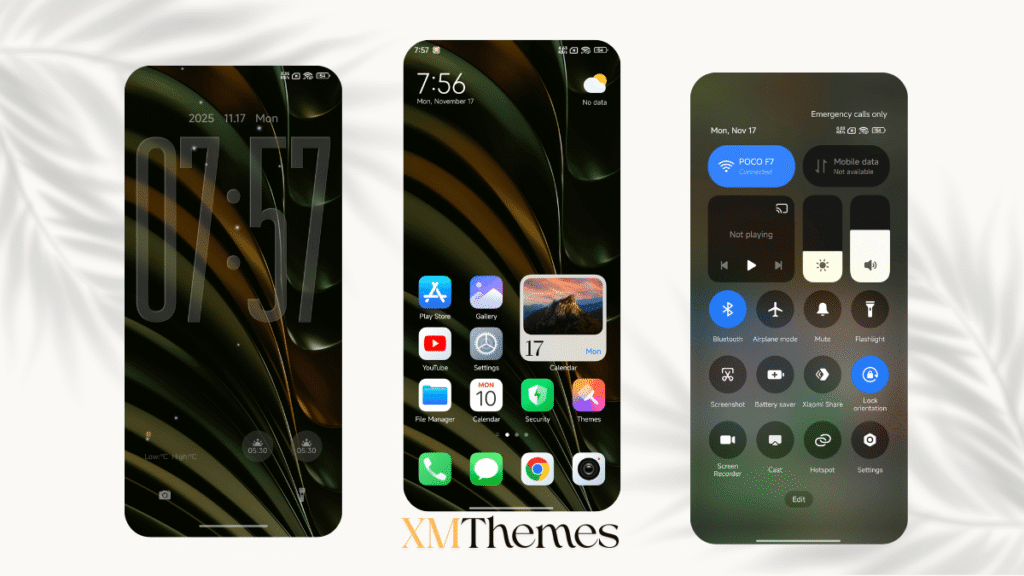 XMThemes 13 2 Midnight Gold HyperOS Theme