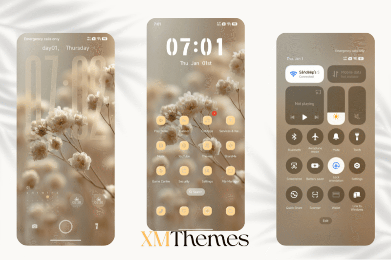Glass Flower HyperOS Theme for Xiaomi Devices