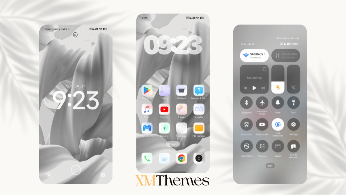 White Flowing V1 HyperOS Theme