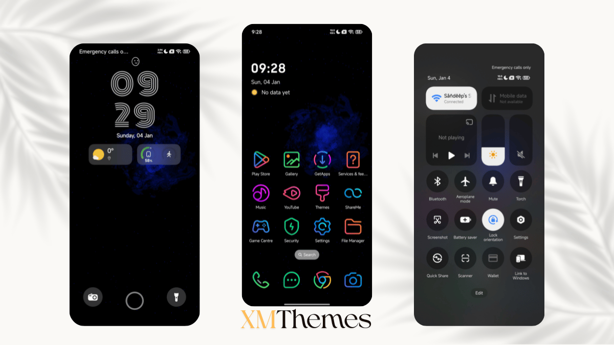 Line Amoled NeonX2 HyperOS Theme