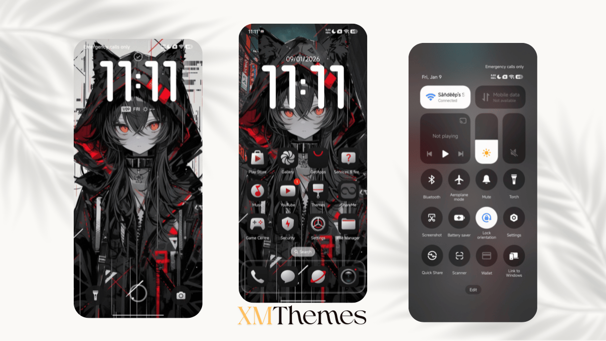 pacar merah hitam HyperOS Theme