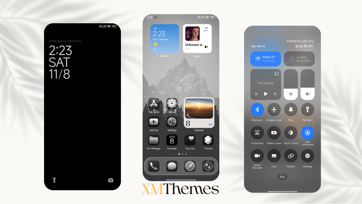 Black Flower HyperOS Theme