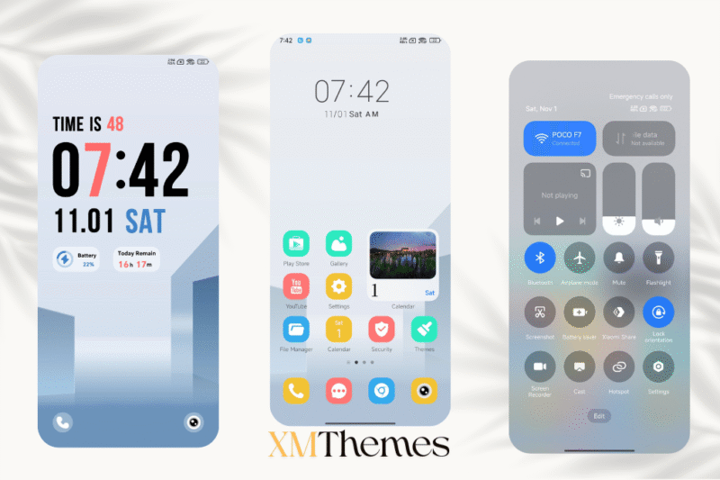 Azure Tiered Gleam HyperOS Theme for Xiaomi Devices