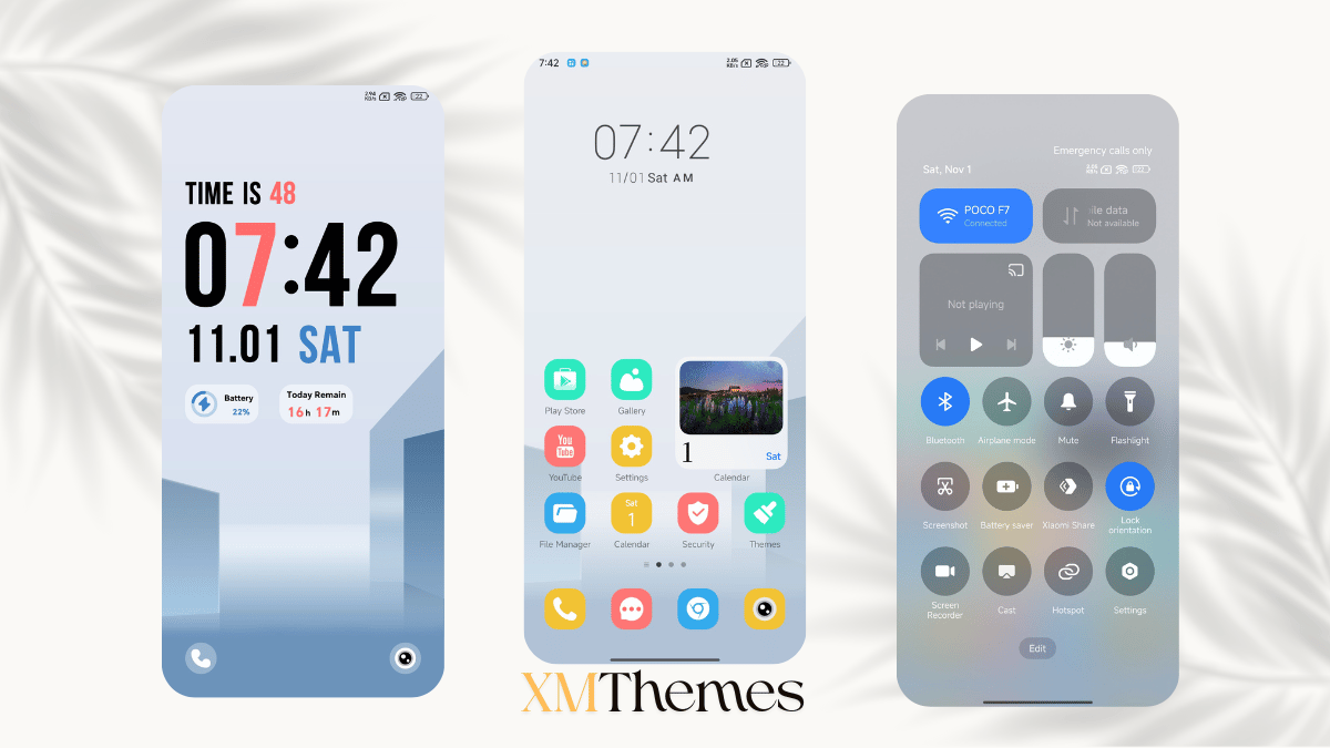 Azure Tiered Gleam HyperOS Theme