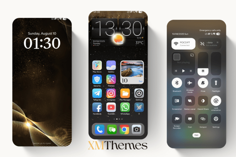 Golden Dust HyperOS Theme for Xiaomi Devices