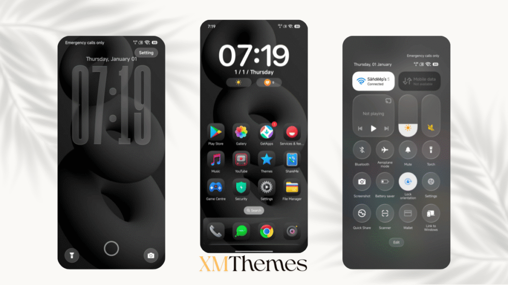 XMThemes 24 Black OX HyperOS Theme