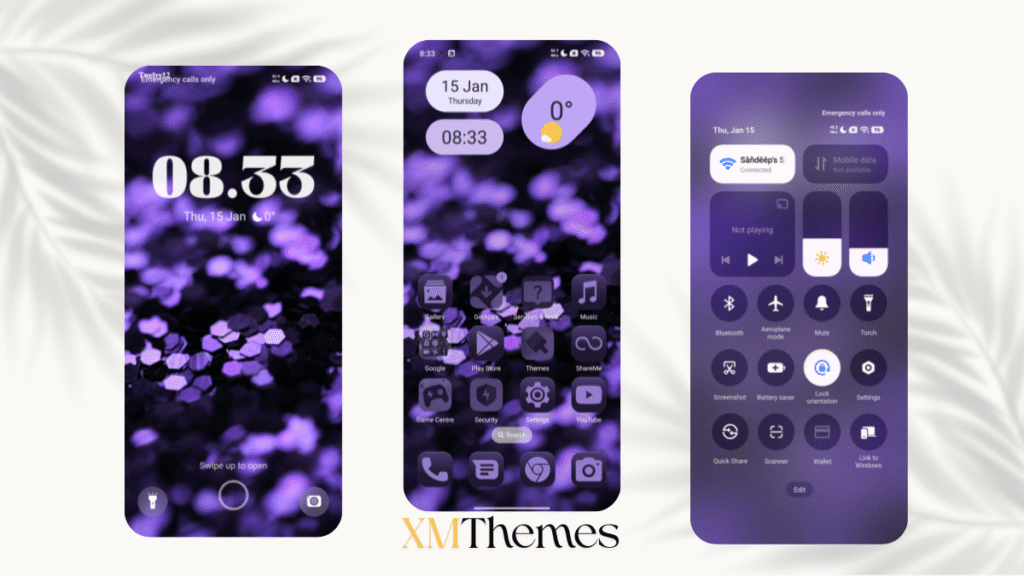 XMThemes 24 3 Pure Purple HyperOS Theme