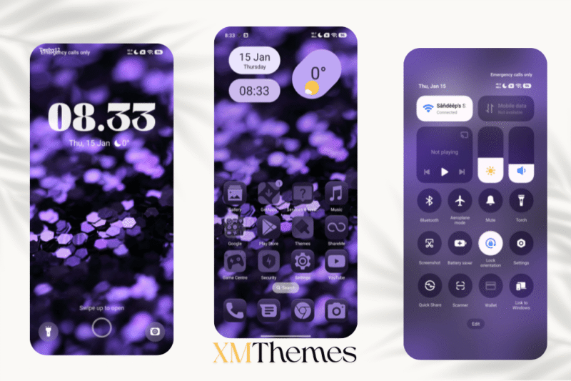 Pure Purple HyperOS Theme for Xiaomi Devices