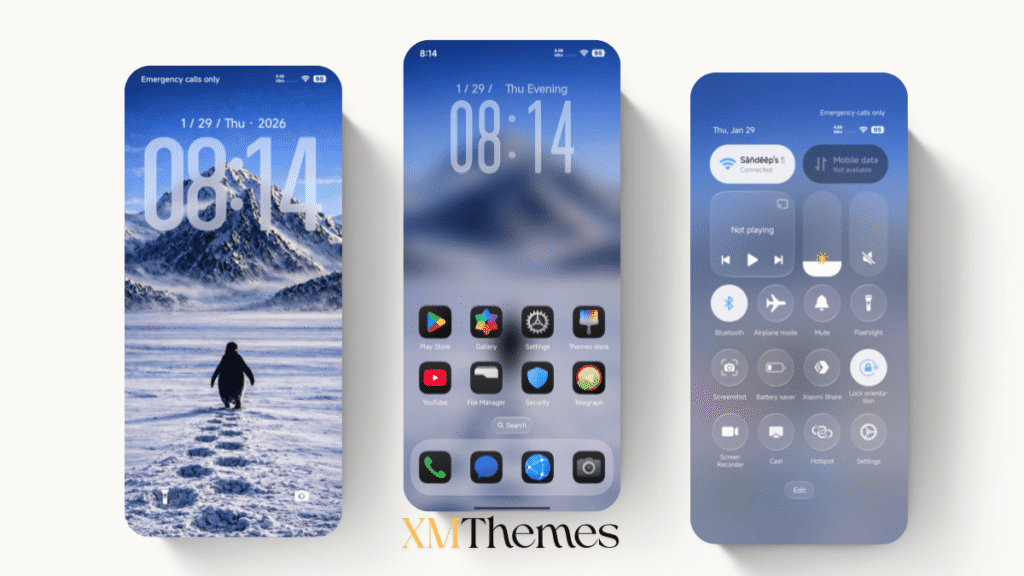 XMThemes 27 5 Lone Penguin HyperOS Theme