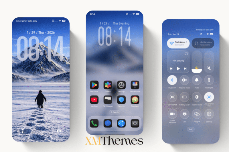Lone Penguin HyperOS Theme for Xiaomi Devices