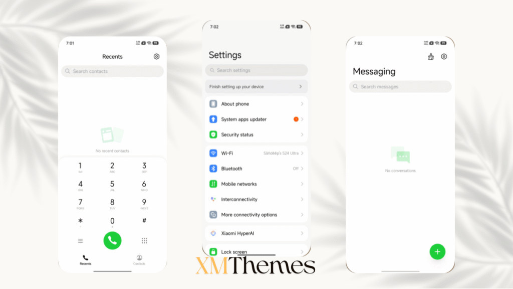 XMThemes 3 Glass Flower HyperOS Theme