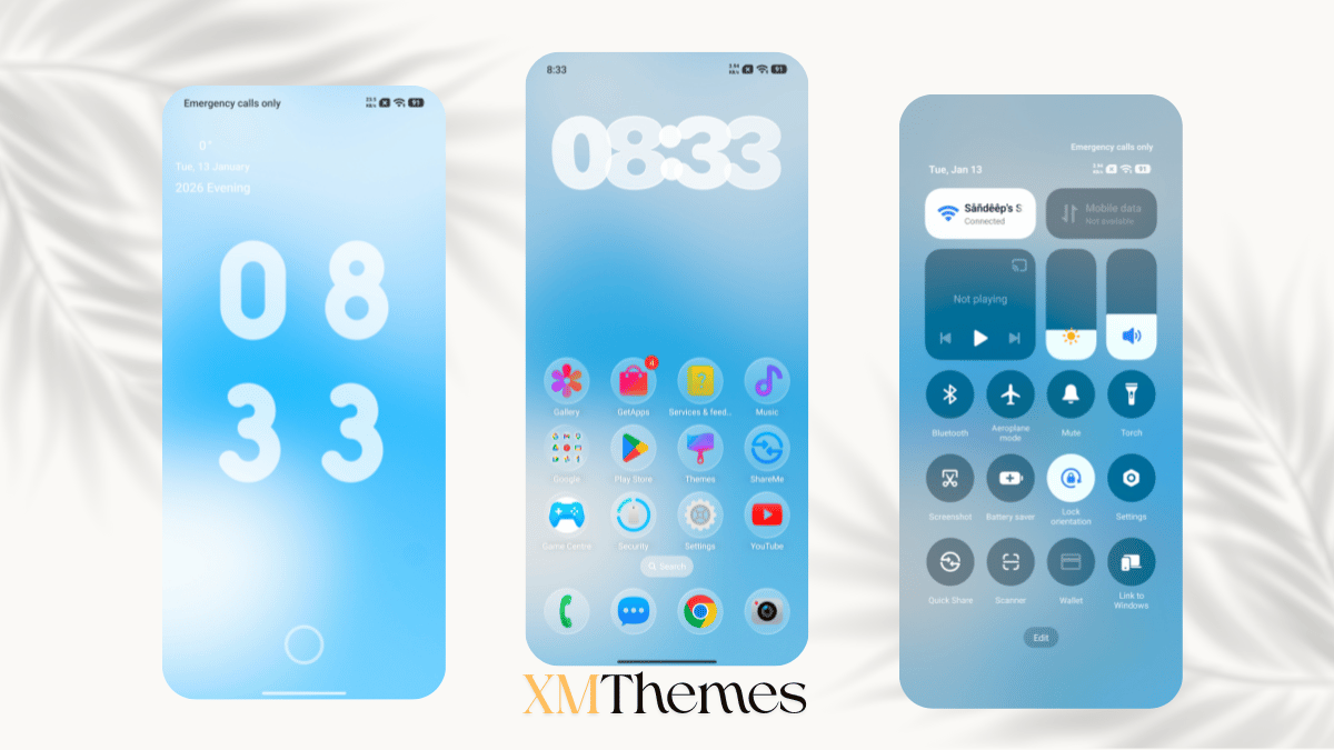 Glass 8V HyperOS Theme