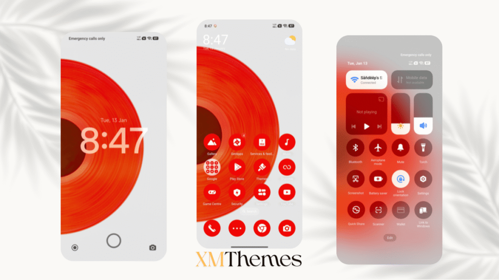 XMThemes 58 1 Red Circle HyperOS Theme
