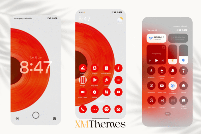 Red Circle HyperOS Theme for Xiaomi Devices