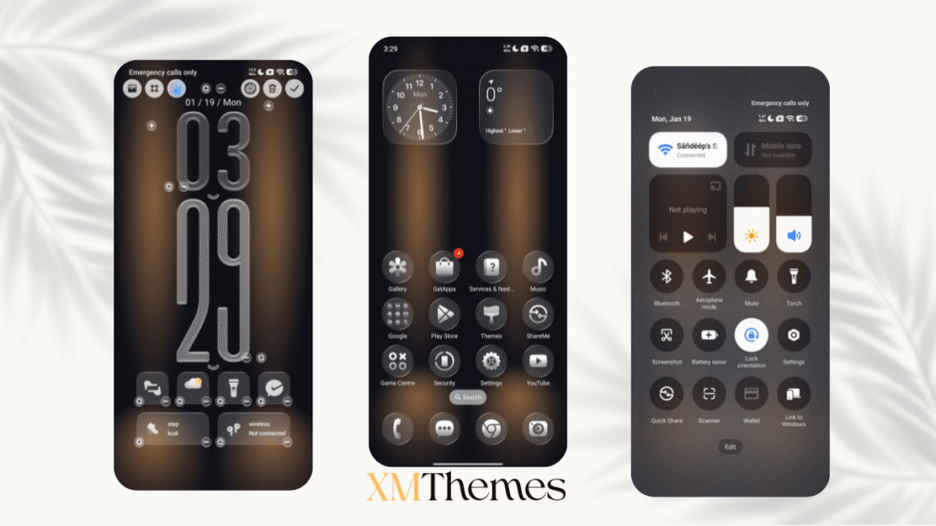 XMThemes 59 3 Round Glass 8V HyperOS Theme