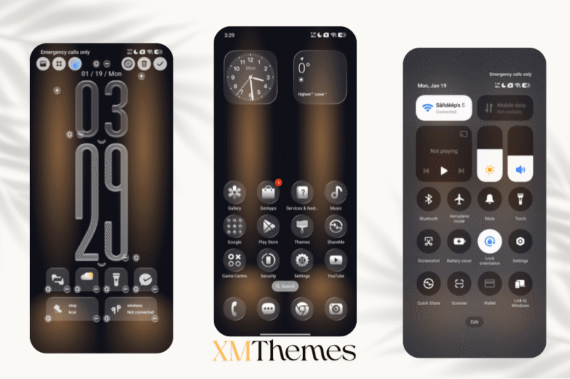 Round Glass 8V HyperOS Theme for Xiaomi Devices