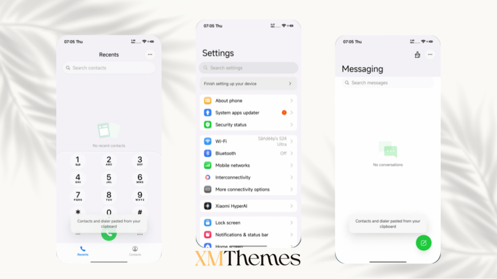 XMThemes 7 Airdrop HyperOS Theme
