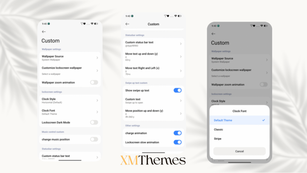 XMThemes 70 3 Green Leaves HyperOS Theme
