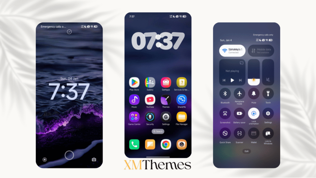 XMThemes 71 purple HyperOS Theme