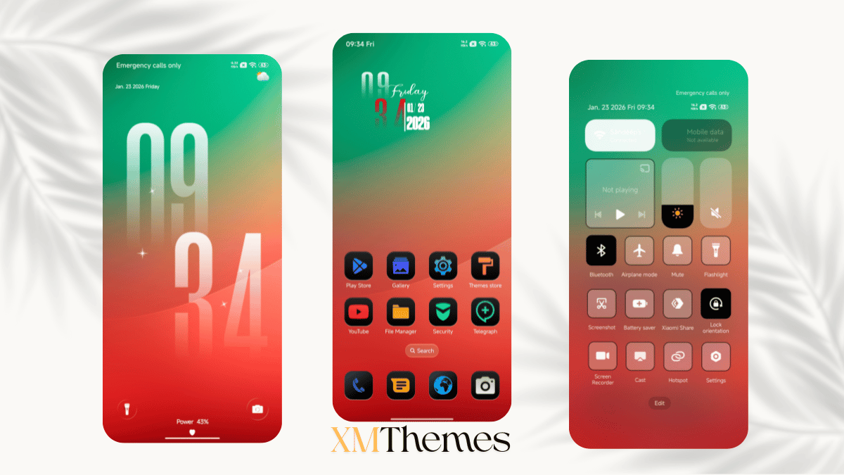 Red line HyperOS Theme