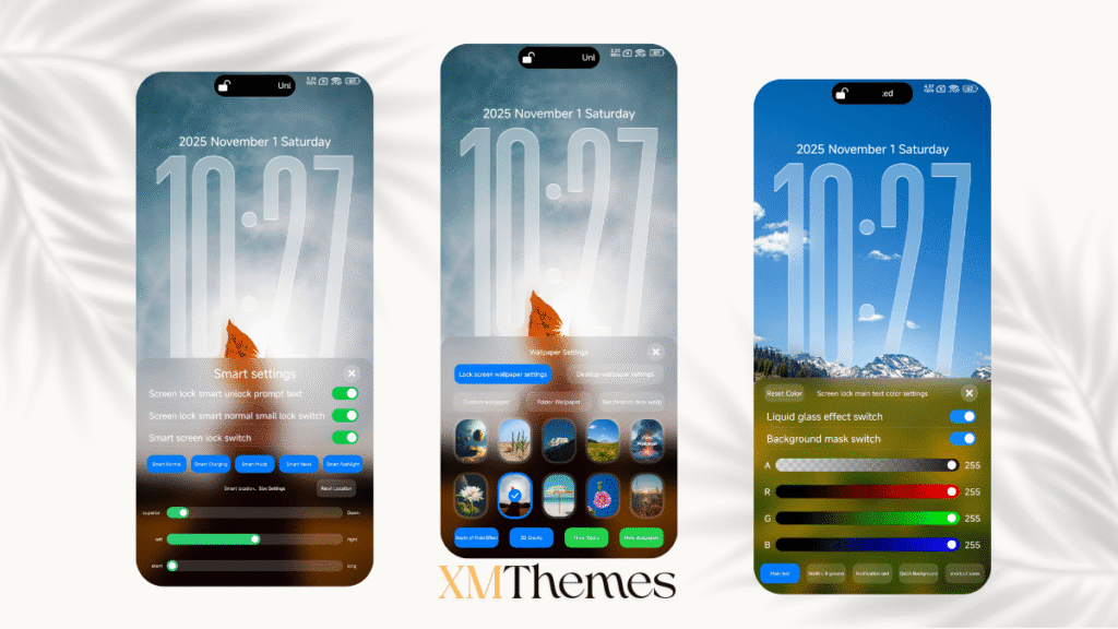 XMThemes 8 3 Blue Color HyperOS Theme