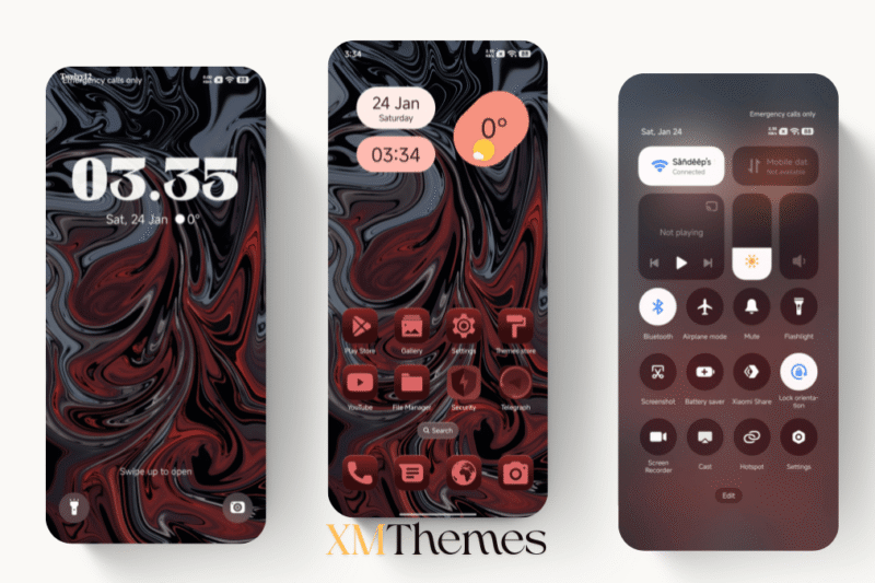 Pure Red HyperOS Theme for Xiaomi Devices