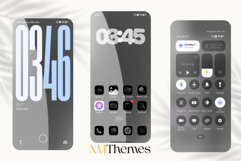 Black Glassier V1 HyperOS Theme for Xiaomi Devices