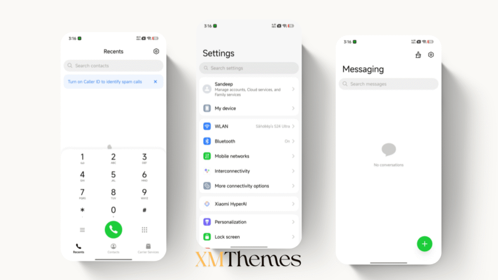 XMThemes 3 1 Green Leaf HyperOS Theme