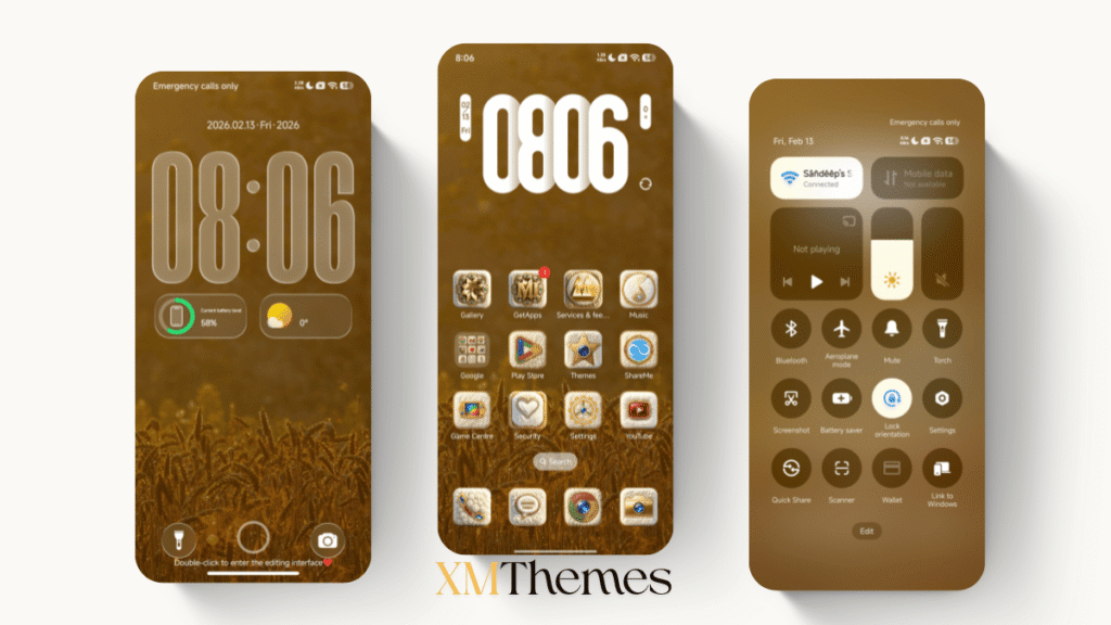 XMThemes 33 OX GOLD HyperOS Theme