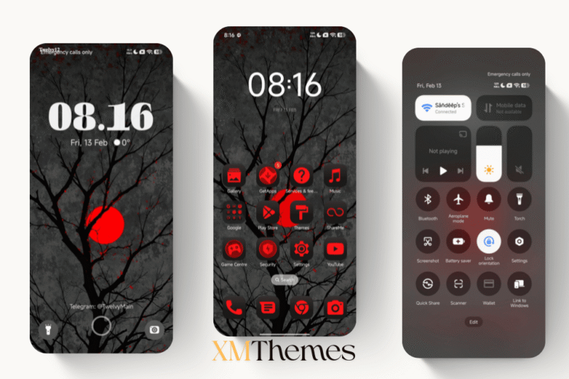 Red Moon HyperOS Theme for Xiaomi Devices