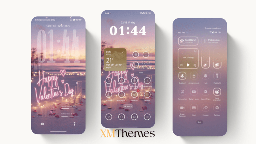 XMThemes 57 Valentine Sea HyperOS Theme
