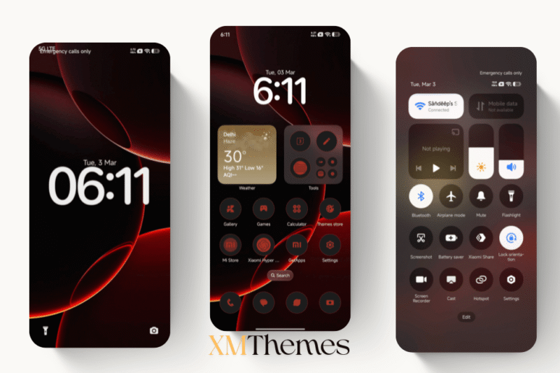Putih Merah 2.0 HyperOS Theme for Xiaomi Devices