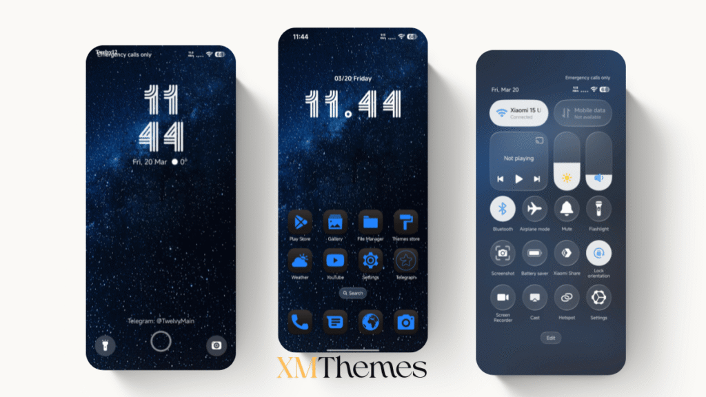 XMThemes 14 2 Blue Nocturne HyperOS Theme
