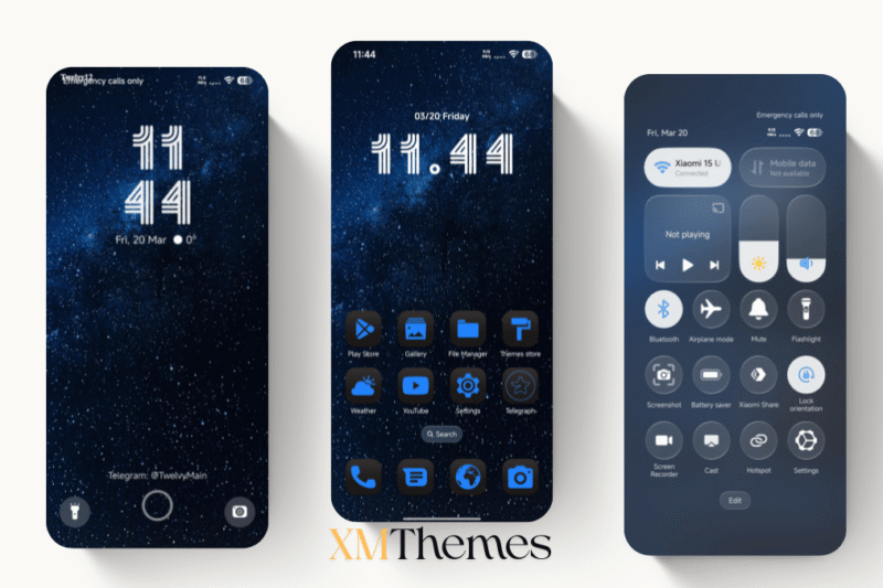 Blue Nocturne HyperOS Theme for Xiaomi Devices