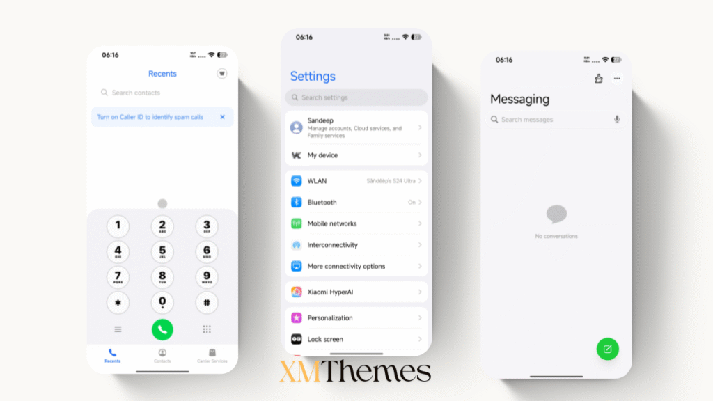 XMThemes 18 Pink Glass V HyperOS Theme