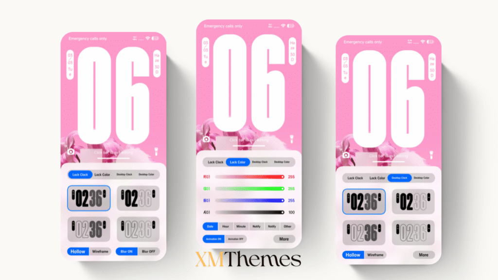 XMThemes 19 Pink Glass V HyperOS Theme