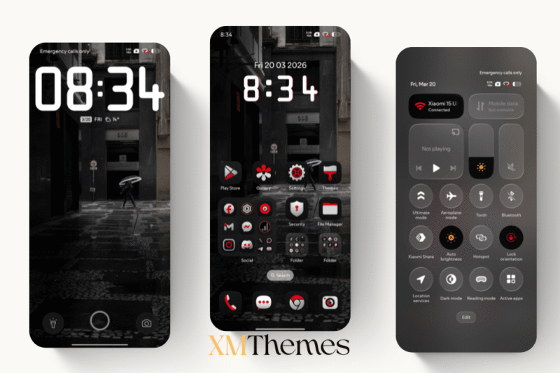 One RedV HyperOS Theme for Xiaomi Devices