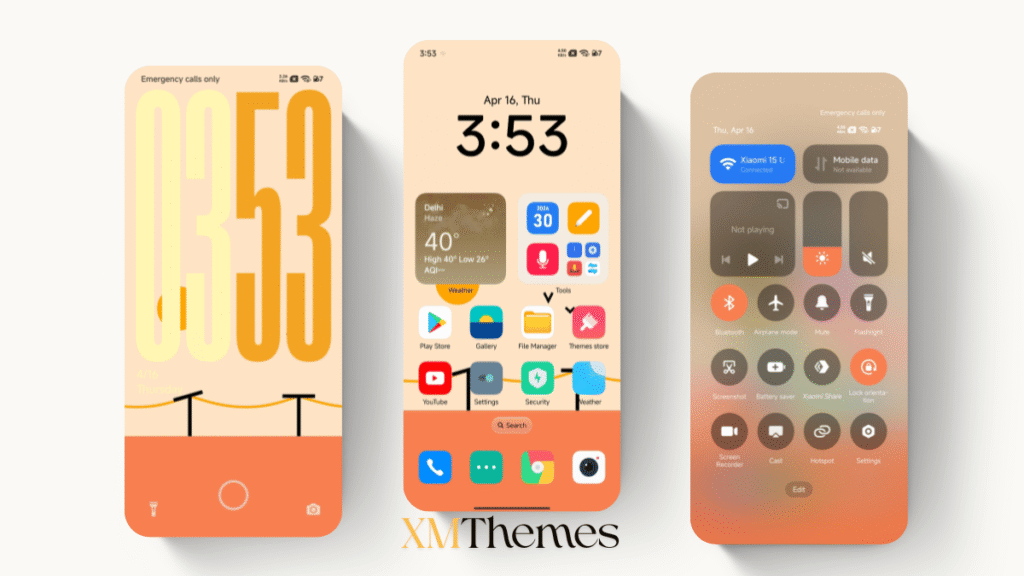 XMThemes 68 Flat Square HyperOS Theme