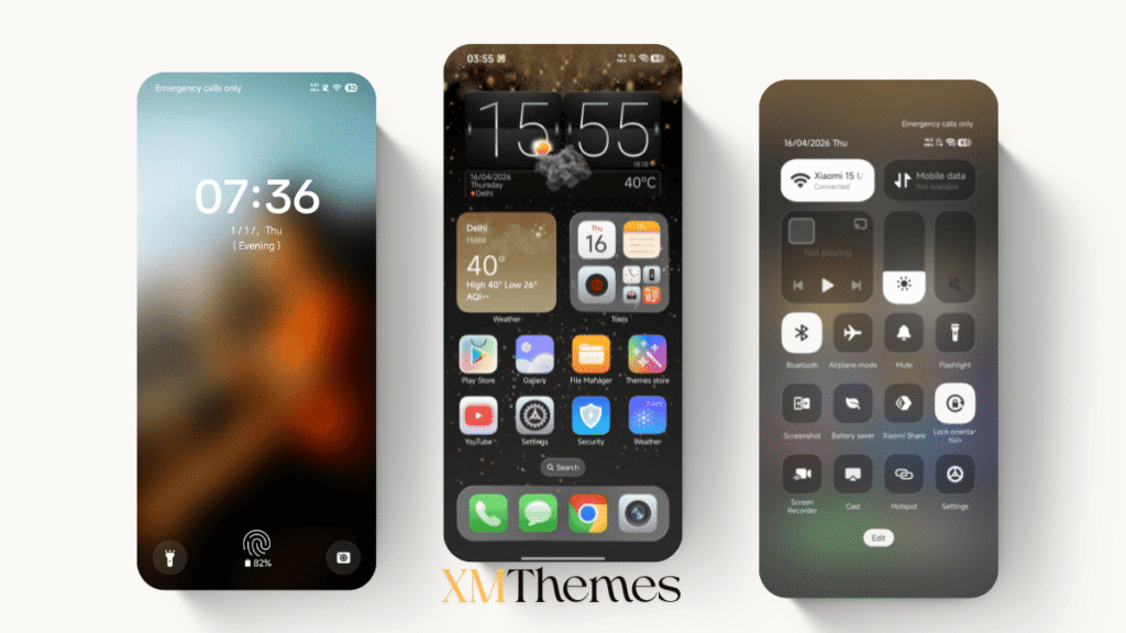 XMThemes 70 Golden Dust for3 HyperOS Theme