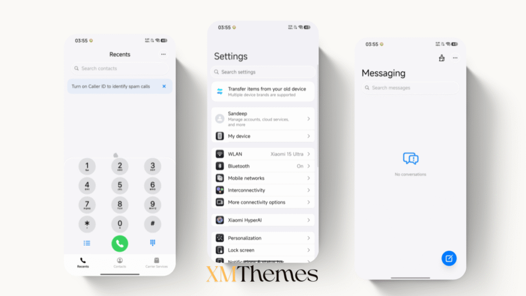 XMThemes 71 Golden Dust for3 HyperOS Theme