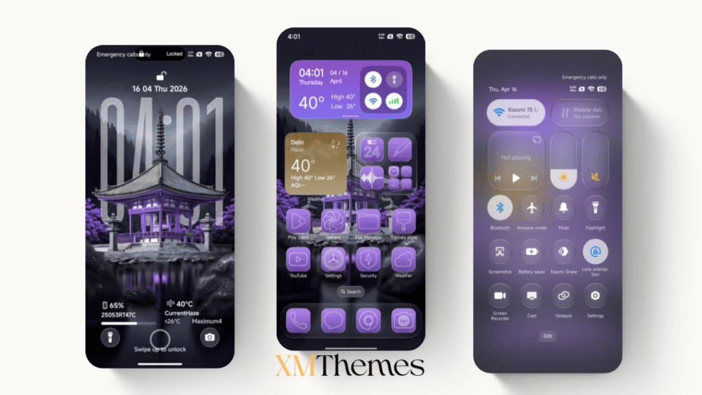 XMThemes 79 Violet HOS3 HyperOS Theme