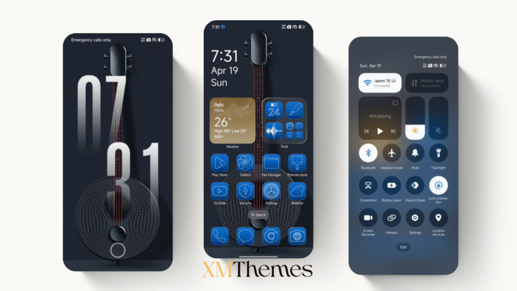 XMThemes Best Xiaomi Themes 2 Po-Blue HyperOS Theme