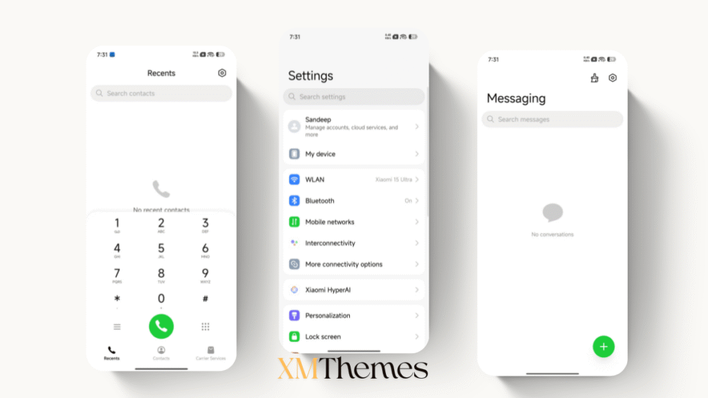 XMThemes Best Xiaomi Themes 3 Po-Blue HyperOS Theme