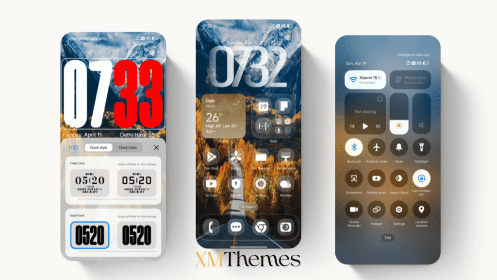 XMThemes Best Xiaomi Themes 4 White Serenity HyperOS Theme