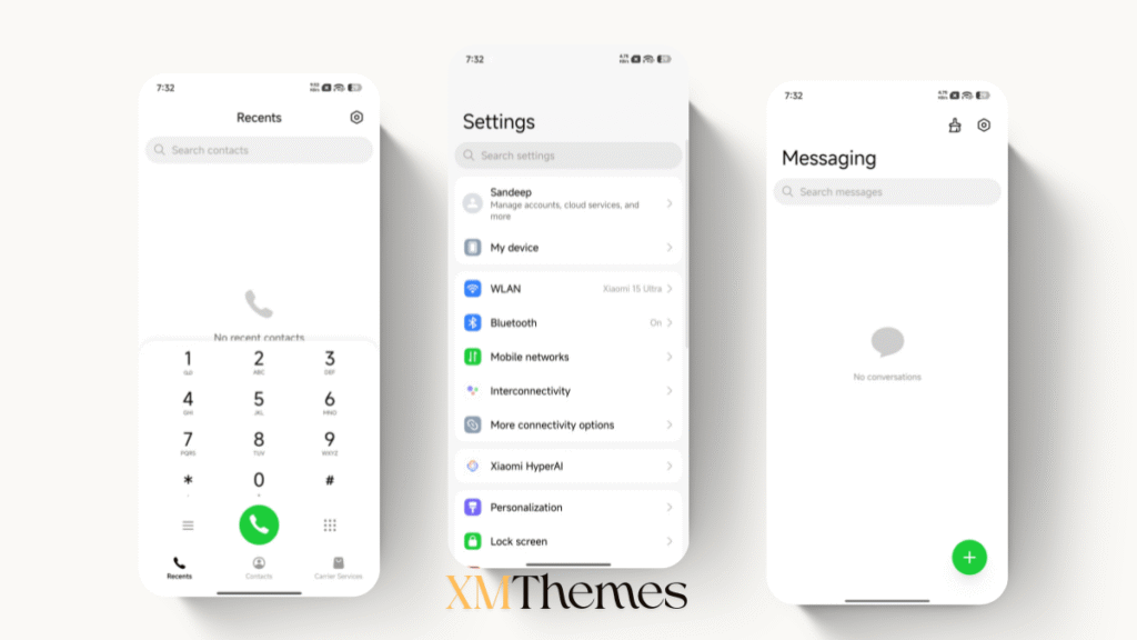 XMThemes Best Xiaomi Themes 5 White Serenity HyperOS Theme